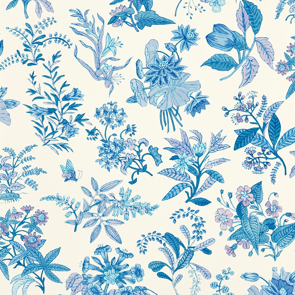 Woodland Floral Wallpaper 113059 by Harlequin X Sophie Robinson in Lapis Amethyst Pearl